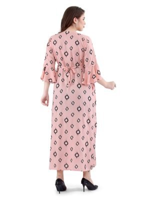 <h4>Cotton Rayon Printed Nursing Dress for Women with Zippers</h4>