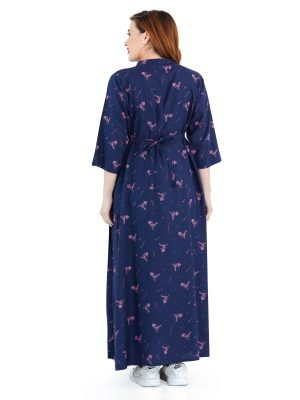 <h4>Cotton Rayon Printed Nursing Dress for Women with Zipper</h4>