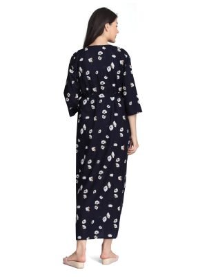 <h4>Cotton Rayon Printed Nursing Dress with Zippers</h4>