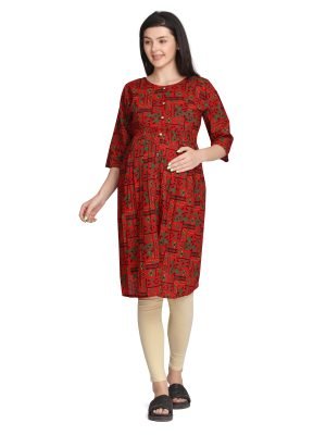 <h4>Cotton Rayon Nursing Dress for Feeding</h4>