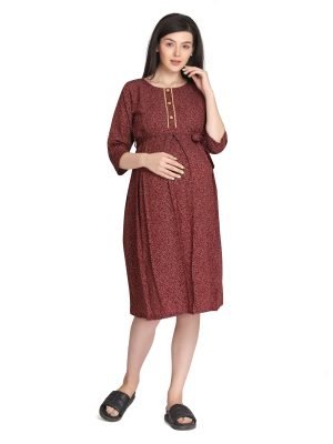 <h4>Cotton Rayon Printed Nursing Dress</h4>