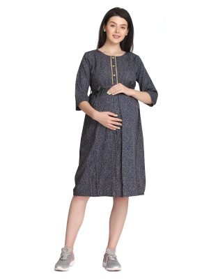 <h4>Cotton Rayon Printed Nursing Dress</h4>