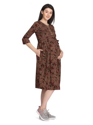 <h4>Cotton Rayon Printed Nursing Dress</h4>